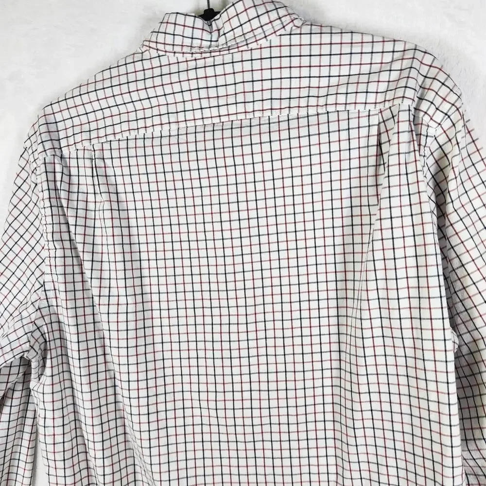 J‎ Crew Classic Flex Washed Checked Long Sleeve Button Down Shirt Size Medium